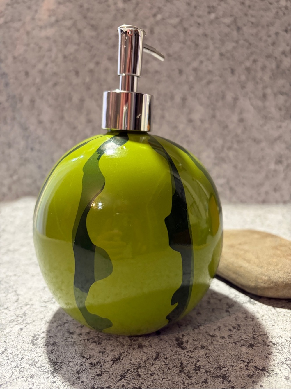 Decorative Watermelon Hand Soap & Lotion Dispenser with Chrome Pump - Picture 3 of 6